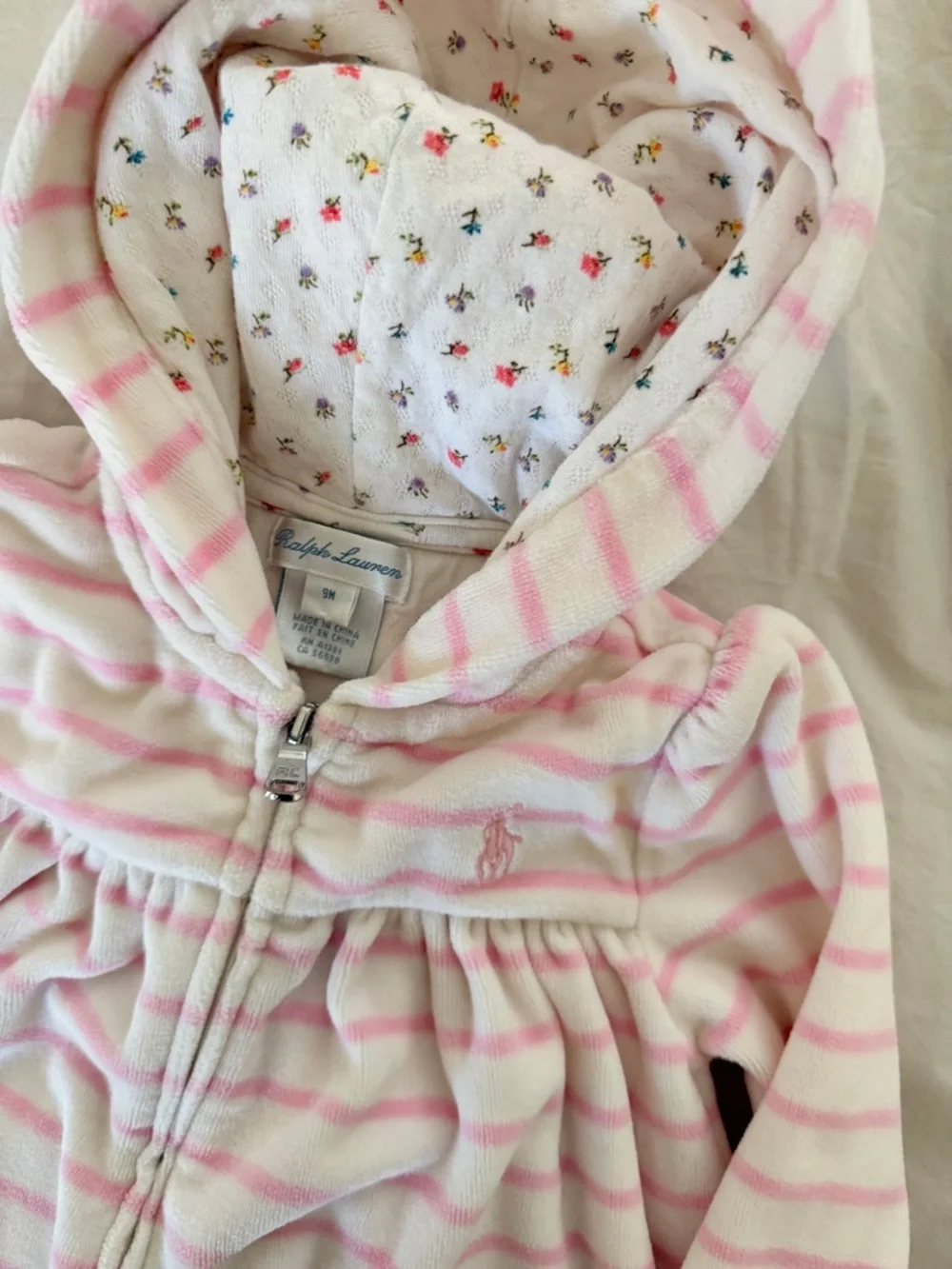 Ralph Lauren Baby Jacket Striped Sweatshirt 9 Month